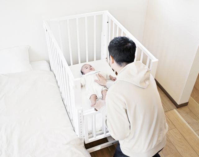 大和屋 ソイネ-ルミニBベツドWH そいねーる ミニ ベビーベッド  