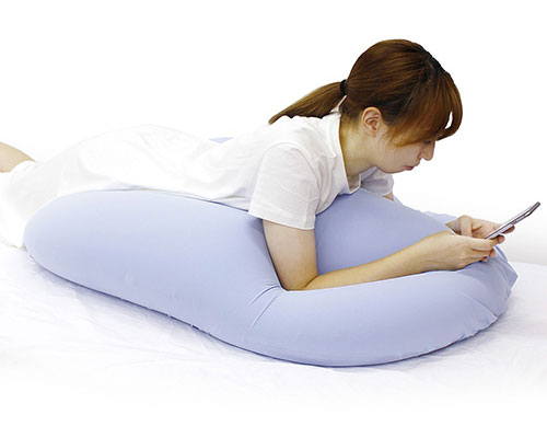 モグ 雲にのる夢枕　本体＋カバーセット（ミストグレー）専用バッグ付 クモニノルユメマクラカバ-ツキMGY返品種別B_2
