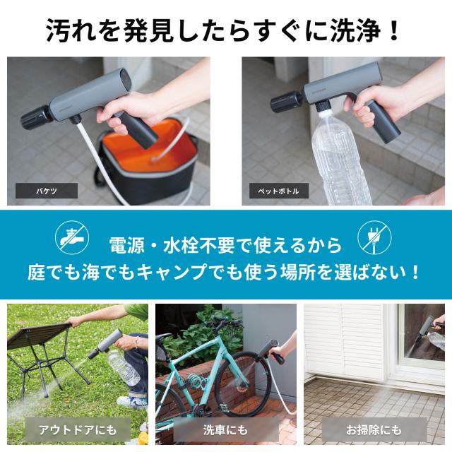 サインハウス SWU-201 ポケッタブル高圧洗浄機(ブラック)SPICERR