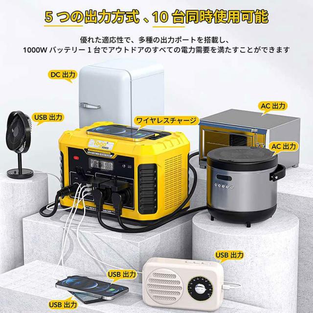Togopower AD1000Y ポータブル電源 933Wh USB-C出力搭載TogoPower ADVANCE1000[AD1000YTOGOPOWER] 返品種別B_6