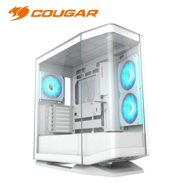 COUGAR｜クーガー FV270 RGB White ミドルタワーPCケース（ホワイト） 付属ARGBファン×4（140mm含む） CGR-58M6W-RGB返品種別B