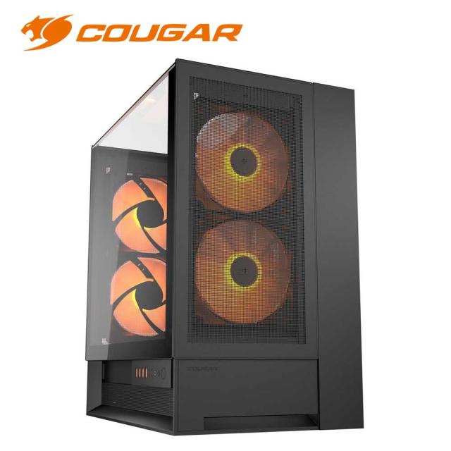 COUGAR｜クーガー CGR-2WA3B-RGB Mini ITX / Micro ATX / ATX対応 ミドルタワー PCケース「OmnyX」（ブラック）[CGR2WA3BRGB] 返品種別B