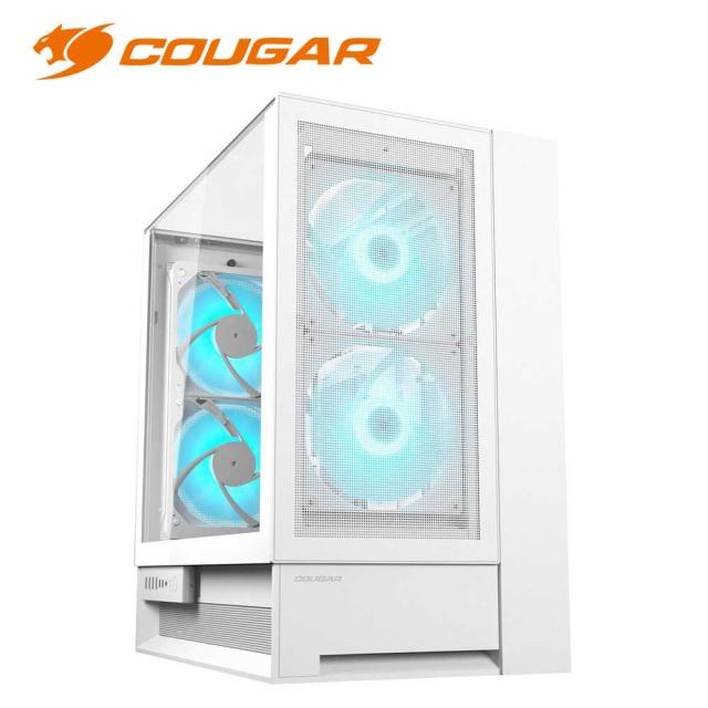 COUGAR｜クーガー CGR-2WA3W-RGB Mini ITX / Micro ATX / ATX対応 ミドルタワー PCケース「OmnyX」（ホワイト）[CGR2WA3WRGB] 返品種別B