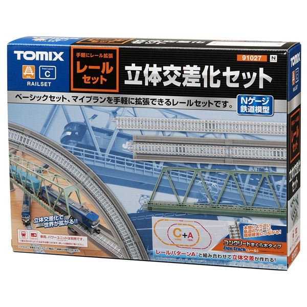 トミックス (N) 91027 レールセット立体交差化セット(Cパターン・PC枕木) トミックス 91027 リッタイコウサカ返品種別B