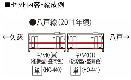 トミックス (HO) HO-441 JRディーゼルカー キハ40 500形（後期型・盛岡色）（T）(1両)  返品種別B_2
