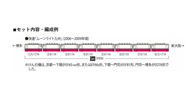 トミックス (N) 97638 JR 14-200系客車（ムーンライト九州・8両編成）セット(8両) 返品種別B_2