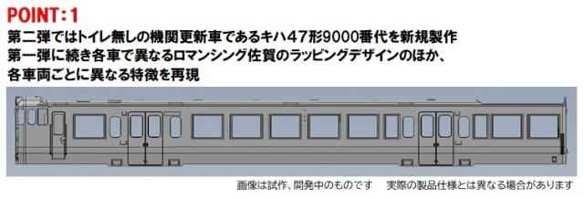 トミックス (N) 98539 JR キハ47 8000形ディーゼルカー（ロマンシング佐賀ラッピング）セットC（4両） 返品種別B_4