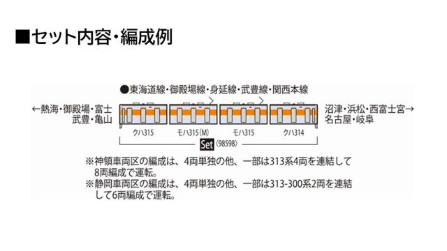 トミックス (N) 98598 JR 315 3000系通勤電車セット（4両） トミックス 98598 JR 315 3000ケイツウキンデンシャセット 4R返品種別B_2