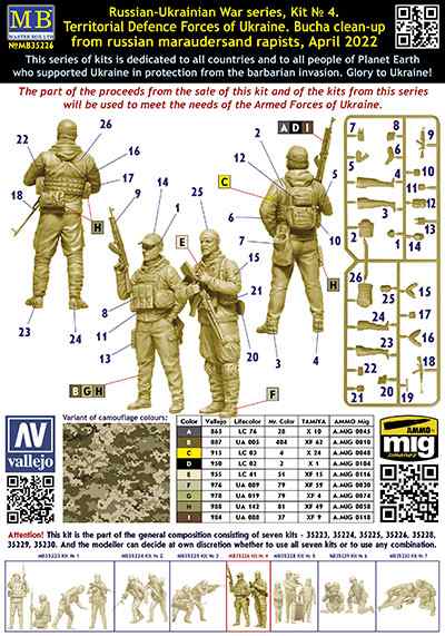 マスターボックス 1/35 ウクライナ郷土防衛隊2体「ブチャ解放 マスターボックス 1/35 ウクライナ郷土防衛隊2体「ブチャ解放