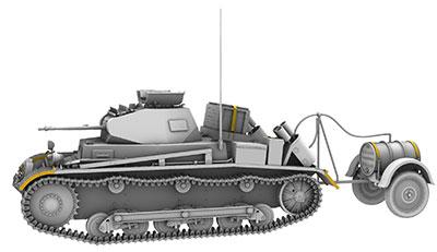 プラモデル　1/35 独・II号戦車b型+燃料トレーラー・雑納箱付 [PB35080] IBG 1/ 35 独・II号戦車b型+燃料トレーラー・雑納箱付(PB35080
