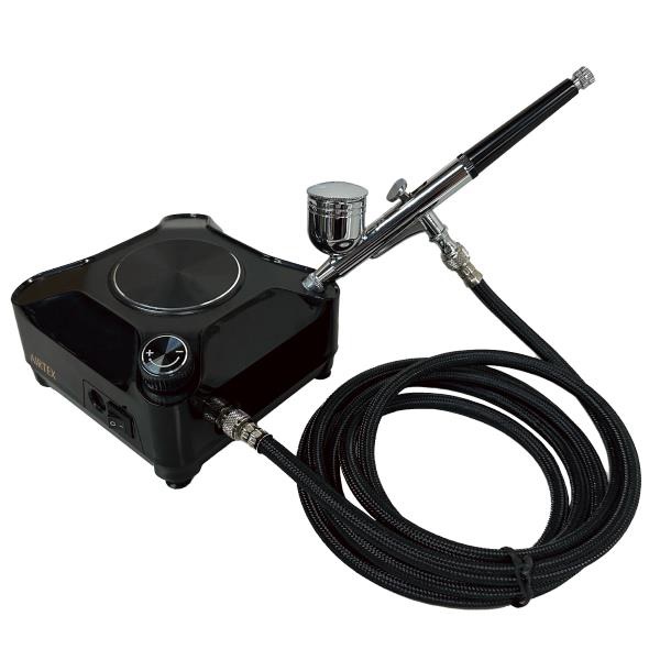 エアテックス エアブラシワークセット メテオ2（エアブラシノズル口径0.3mm）【APC030-M】エアブラシ 返品種別B