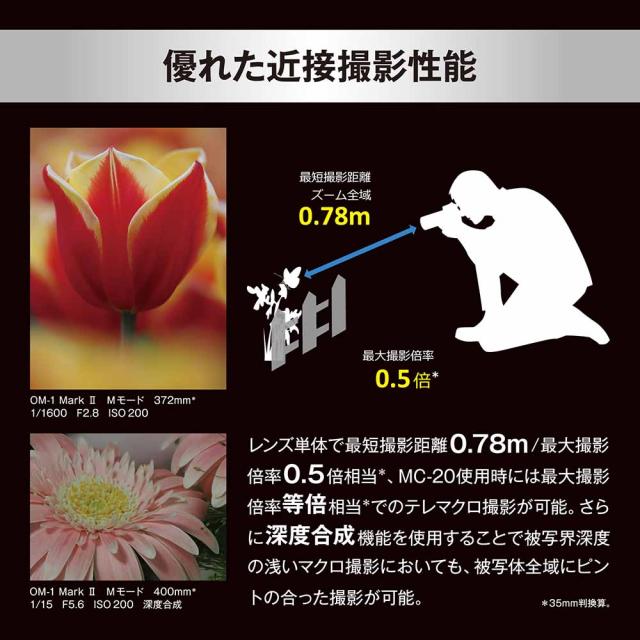 OM SYSTEM ED50-200MMF2.8ISPRO M.ZUIKO DIGITAL ED 50-200mm F2.8 IS PRO[ED50200MMF28ISPRO] 返品種別B_7