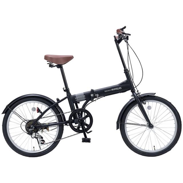 マイパラス 20インチ折りたたみ自転車 シマノ6段変速 【メーカー直送・他商品との同時購入不可】（マットブラック） MF202-BK返品種別B_1