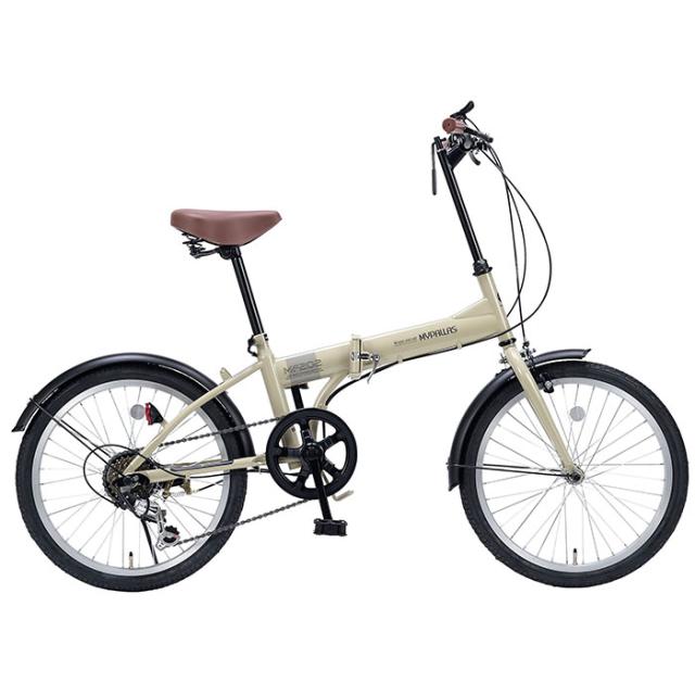 マイパラス 20インチ折りたたみ自転車 シマノ6段変速 【メーカー直送・他商品との同時購入不可】（カフェ） MYPALLAS MF202-CA返品種別B_1