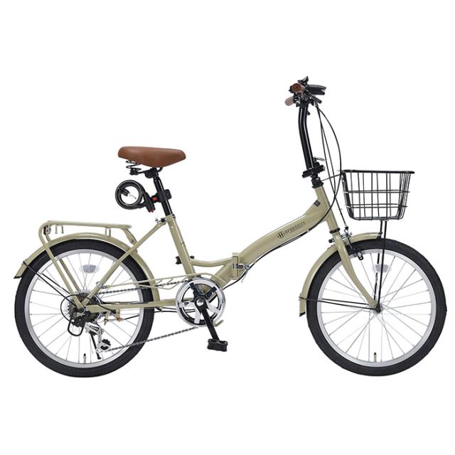 マイパラス 20インチ折りたたみ自転車 シマノ6段変速 【メーカー直送・他商品との同時購入不可】（カフェ） MYPALLAS MF209-CA返品種別B_1