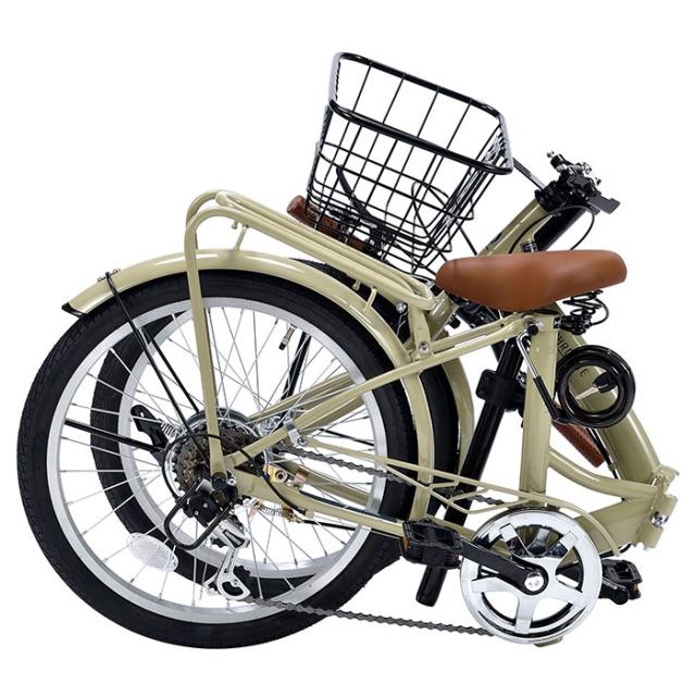 マイパラス 20インチ折りたたみ自転車 シマノ6段変速 【メーカー直送・他商品との同時購入不可】（カフェ） MYPALLAS MF209-CA返品種別B_2