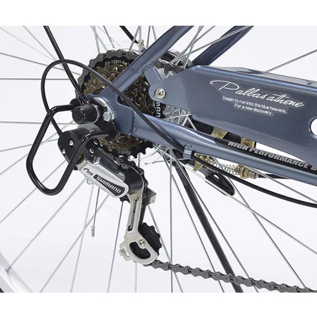 マイパラス MC-507-BK 26インチ折りたたみシティサイクル シマノ6段変速 肉厚チューブ 【メーカー直送・他商品との同時購入不可】（マットブラック）MYPALLAS[MC507BK] 返品種別B_4