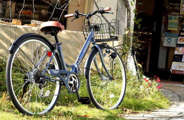 マイパラス MC-507-AB 26インチ折りたたみシティサイクル シマノ6段変速 肉厚チューブ 【メーカー直送・他商品との同時購入不可】（アッシュブルー）MYPALLAS[MC507AB] 返品種別B_13