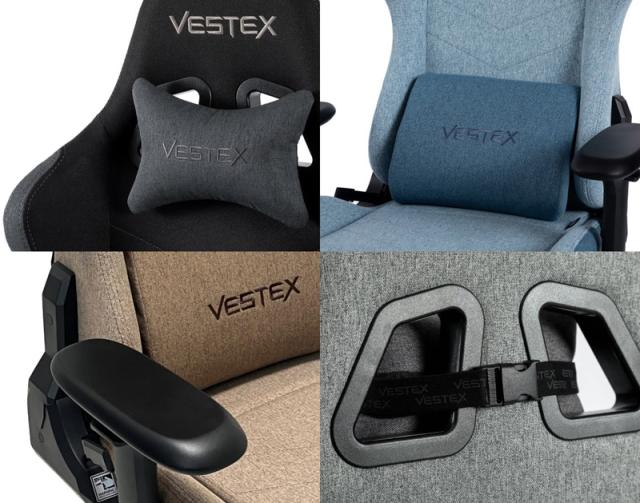VESTEX(ベステックス) VES-S1BL ゲーミングチェア S1シリーズ カラーファブリックモデル フットレストなし（ブルー）[VESS1BL] 返品種別A_11
