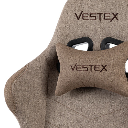 VESTEX(ベステックス) ゲーミングチェア S1シリーズ カラーファブリックモデル フットレストなし（ブラウン） VES-S1BR返品種別A_4