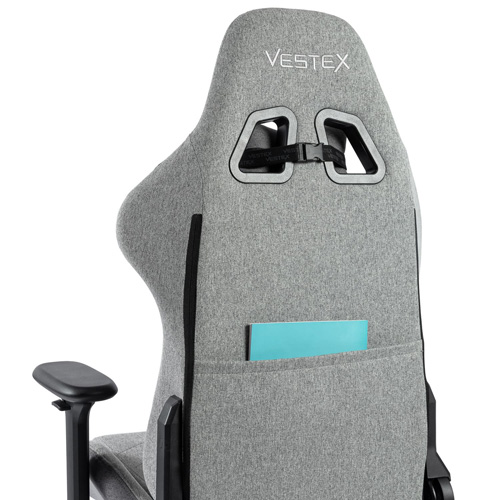VESTEX(ベステックス) VES-S1GY ゲーミングチェア S1シリーズ カラーファブリックモデル フットレストなし（グレー）[VESS1GY] 返品種別A_3