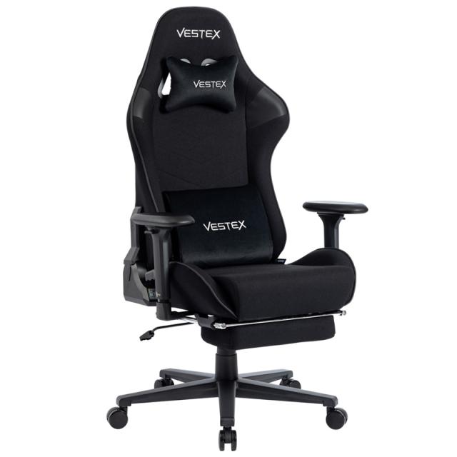 VESTEX(ベステックス) ゲーミングチェア S2シリーズ メッシュファブリックモデル フットレストあり（ブラック） VES-S2FTBK返品種別A