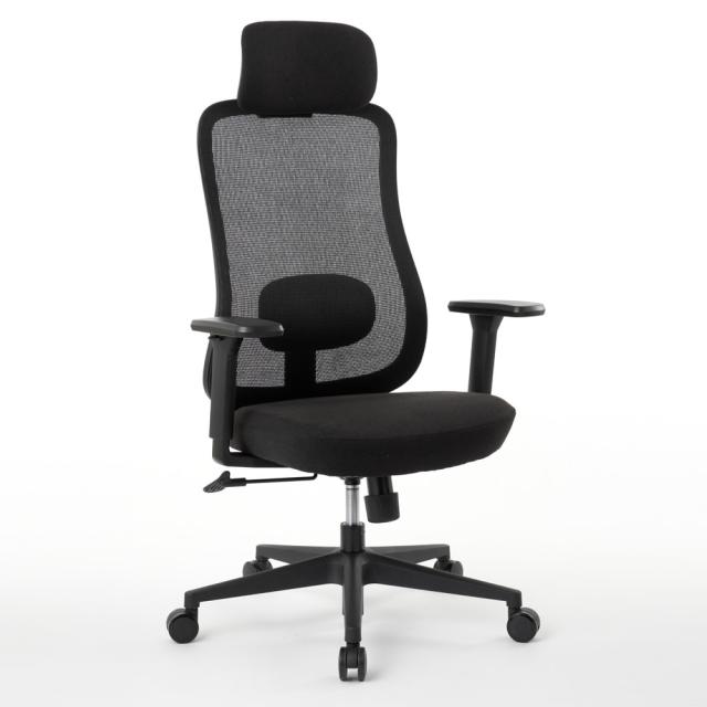 ROOMWORKS(ルームワークス) RM2-BBK ワークチェア シンプルベーシック M2シリーズ ブラックベース（ブラック）[RM2BBK] 返品種別A