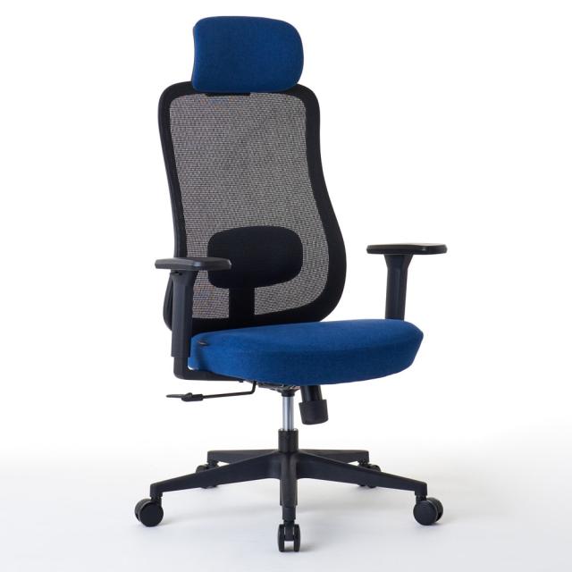 ROOMWORKS(ルームワークス) RM2-BBL ワークチェア シンプルベーシック M2シリーズ ブラックベース（ネイビー）[RM2BBL] 返品種別A