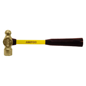 アンプコ AMCH3FG 防爆丸頭ハンマー（グラスファイバーハンドル）頭長112×頭径36mm[AMCH3FG] 返品種別B