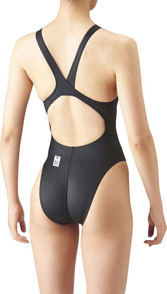 アリーナ 女性用 競泳水着 ハイカット（ブラック・サイズ：SS