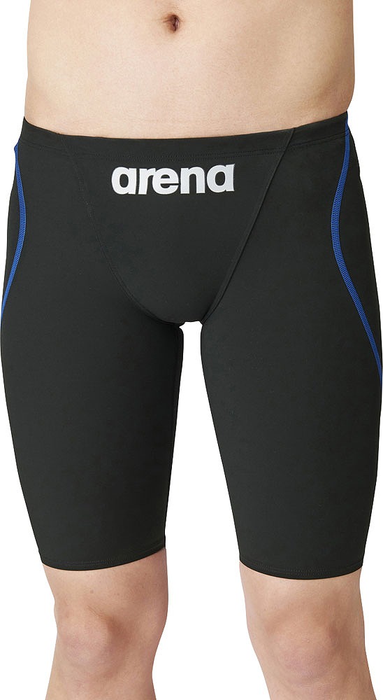 アリーナ 男性用　競泳水着　ハーフスパッツ（ブラック/ブラック・サイズ：M） ARN1011M-BKBU-M返品種別B