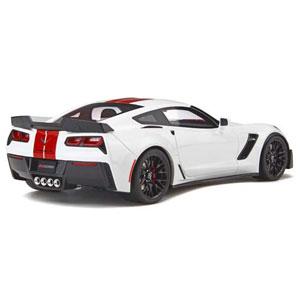 GT SPIRIT 1/18 シボレーコルベット C7 Z06 ホワイト/レッド GTスピリット 【再生産】1/18 シボレー コルベット Z06 (C7)（ホワイト