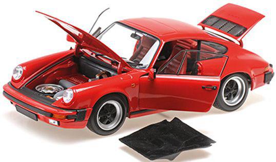 ミニチャンプス 【再生産】1/18 ポルシェ 911 カレラ クーペ 3.2 1983 レッド【100063021】ミニカー 返品種別B_1
