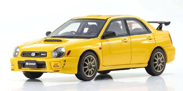 京商 1/43 スバル インプレッサ S202 (イエロー)【KSR43118Y】ミニカー  返品種別B