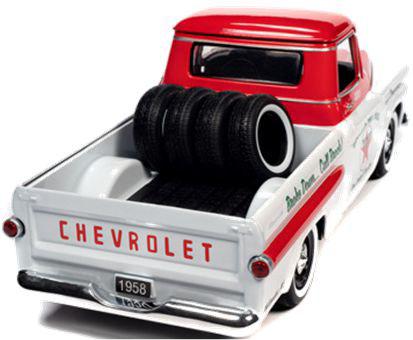 Auto World 1/24 1958 シェビー アパッチ フリートサイド ピックアップ ”Texaco” レッド/ホワイト【AWCP8025】ミニカー 返品種別B_2