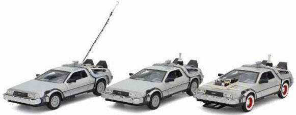 WELLY 【再生産】1/24 デロリアン3台セット(BACK TO THE FUTURE I・II・III)【WE224003G15】ミニカー 返品種別B