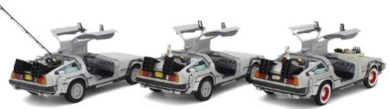 バック・トゥ・ザ・フューチャー WELLY デロリアン I .II.IIIセット Amazon | WELLY 1/24スケール バック・トゥ・ザ・フューチャー