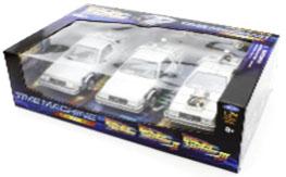 WELLY 【再生産】1/24 デロリアン3台セット(BACK TO THE FUTURE I・II・III)【WE224003G15】ミニカー 返品種別B