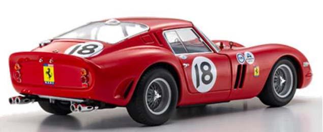 京商 1/18 フェラーリ 250GTO 1963 デイトナ 3h #18 (レッド)【KS08438F】ミニカー 返品種別B_1