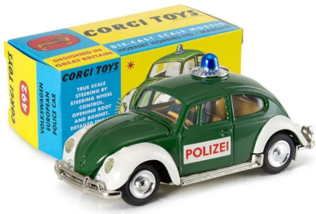 CORGI 1/44 #492 フォルクスワーゲン ヨーロッパ パトカー グリーン【CG54321028】ミニカー  返品種別B