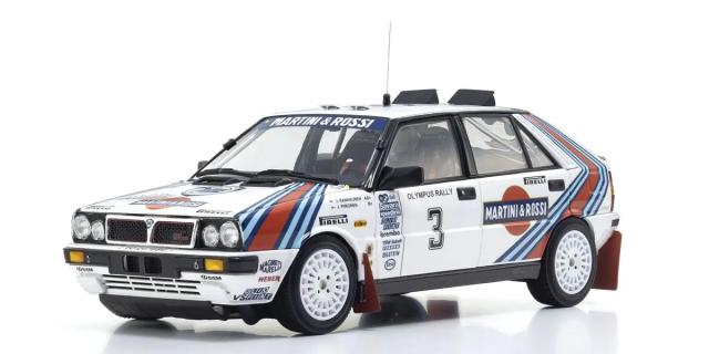 京商 1/18 ランチア デルタ HF 4WD オリンパス ラリー ウィナー 1987 #3【KS08960E】ミニカー 返品種別B