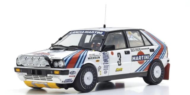 京商 1/18 ランチア デルタ HF 4WD モンテカルロ ラリー ウィナー 1988 #3【KS08960F】ミニカー 返品種別B
