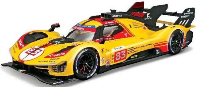 ブラゴ 【再生産】1/18 フェラーリ 499P ル・マン 2024 No83 イエロー【18-16304Y】ミニカー 返品種別B