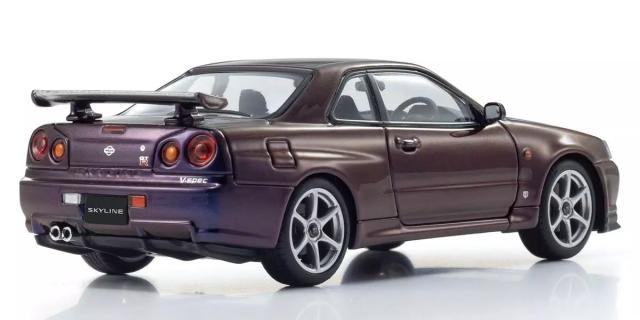 京商 1/43 日産 スカイラインGT-R/R34 Vスペック (ミッドナイトパープルIII)【KS03936P】ミニカー 返品種別B