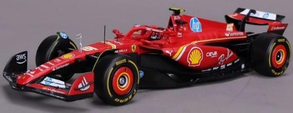 ブラゴ 1/24 フェラーリSF-24 2024 No55 ドライバー付 クリアケース【18-26821S】ミニカー  返品種別B