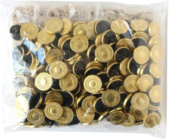 CHERRYLABEL SMS15-1TYL-100 サンメタルスナップ 両面メタル風 15mm イエローゴールド[SMS151TYL100] 返品種別B