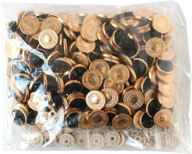 CHERRYLABEL SMS15-1TCP-100 サンメタルスナップ 両面メタル風 15mm ピンクゴールド[SMS151TCP100] 返品種別B