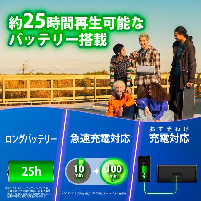 ソニー SRS-ULT50WZ Bluetooth対応ワイヤレススピーカー(オフホワイト)SONY　ULT FIELD 5[SRSULT50WZ] 返品種別A_10