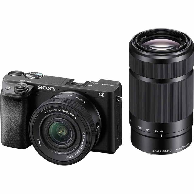 ソニー ILCE-6400X-B ミラーレス一眼カメラ「α6400」ダブルズーム 