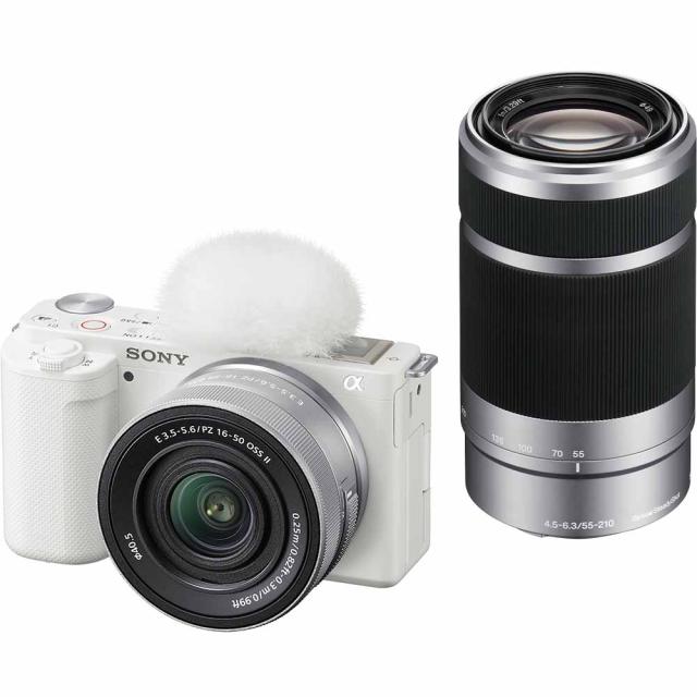 ソニー ZV-E10X-W デジタルカメラ「VLOGCAM ZV-E10」ダブルズームレンズキット（ホワイト）SONY[ZVE10XW] 返品種別A